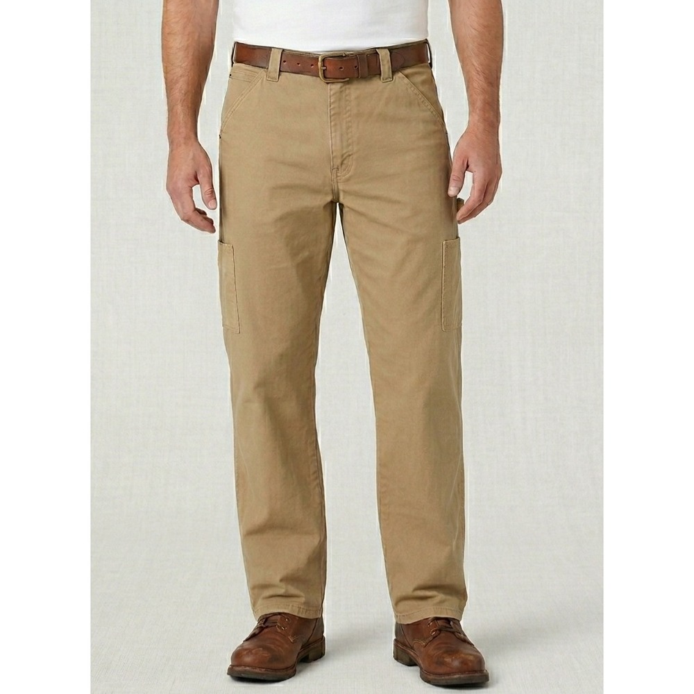 Wrangler Carpenter Pants Mens 40x29 Tan Workwear